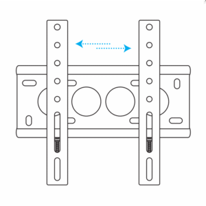Flat Wall Bracket wireframe image for 26" to 32" LED/LCD TV