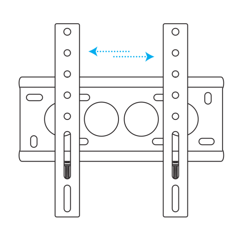 Flat Wall Bracket wireframe image for 26" to 32" LED/LCD TV