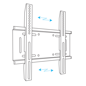 Flat Wall Bracket wireframe for 32" to 46" LED/LCD TV